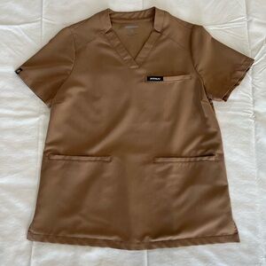 Women’s Jaanuu Tan V-Neck Scrub Top